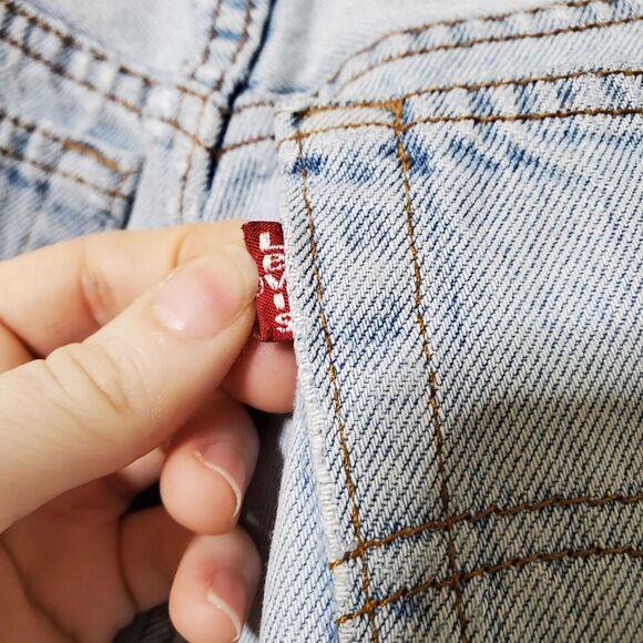 Vintage 90s Made USA Levi’s 501 Grunge Distressed Thrashed Light Wash 33x32 - Picture 5 of 11